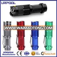 Mini LED Flashlight ZOOM 7W 500LM Waterproof Lanterna LED Zoomable Torch 1 * AA / 1 * 14500 3.6v Battery Flashlight Linterna