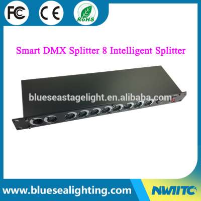 Pro light Smart DMX512 8chs distribution amplifier 8 way DMX Splitter